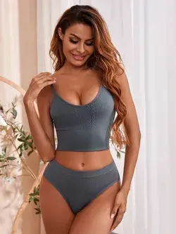 Plain Ribbed Bralet