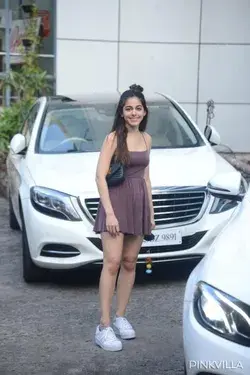 PHOTOS: Alaya F snapped with rumoured boyfriend Aaishvary Thackeray outside a dance studio in the city