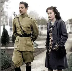 The young king and queen of Iran