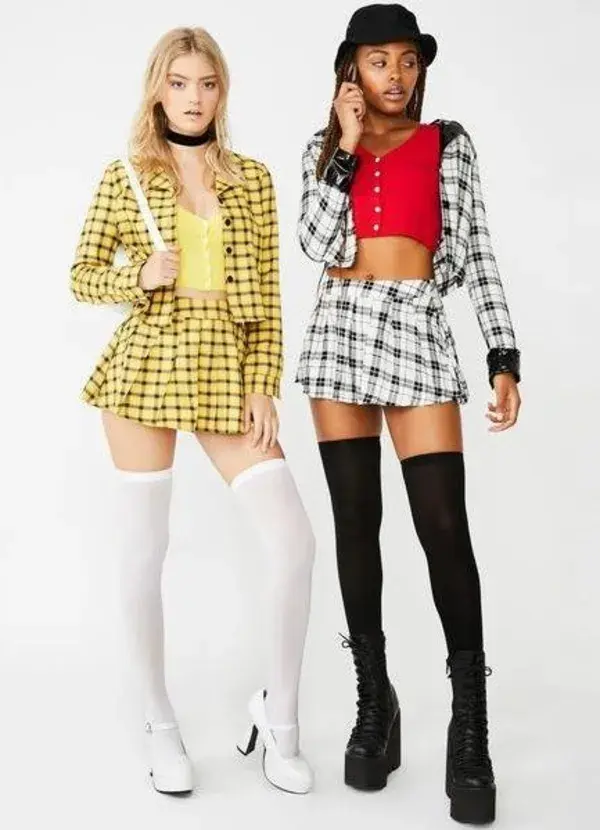 Mini skirts and knee socks