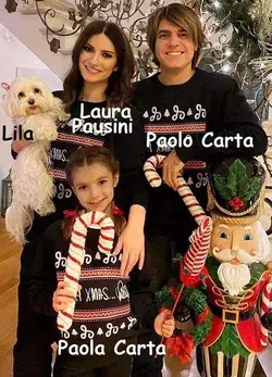 Laura Pausini , Paolo Carta , Paola Carta e Lila ❤️