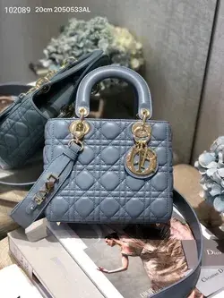 Christian Dior lady Dior handbag cross body shoulder bag lambskin ABCDior bag blue