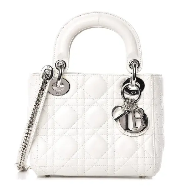 Christian Dior Lady Dior Mini Bag in White