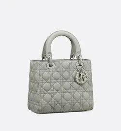 Medium Lady Dior Bag in Grey