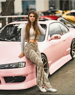 Hot sexy girl and her Nissan Silvia JDM