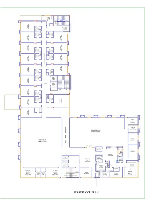 Hotel floor plan