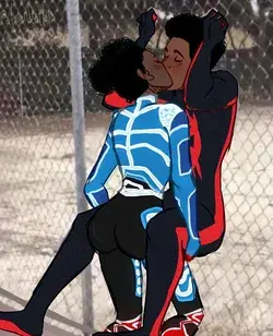 Flowerbyte Margo Kess Miles Morales Ship Meme Marvel Across the SpiderVerse