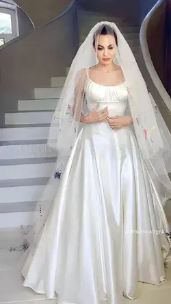 Angelina jolie on her wedding day