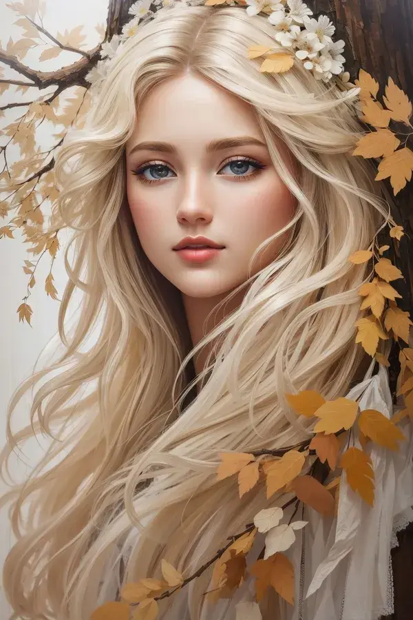 Blonde with perfect features