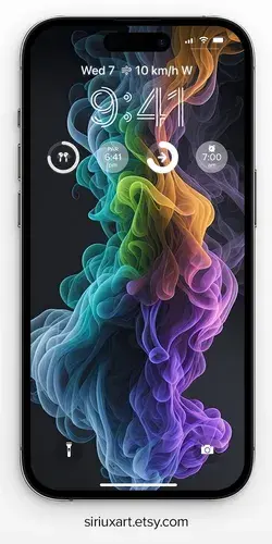 Vapor Colorful Smoke Abstract Apple iPhone Screen Display Digital Wallpaper Background