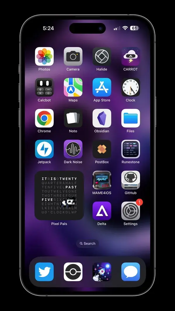 Light purple iPhone 14 pro wallpaper