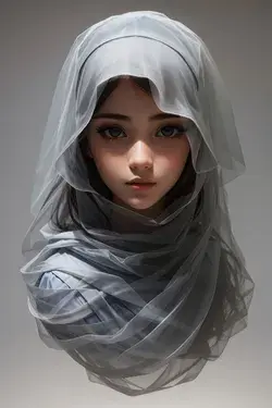 Young girl veiled