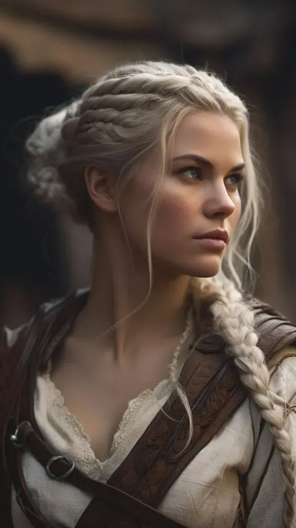 Beautiful Viking Woman | AI Generated Art | Midjourney | Phone Wallpaper