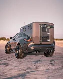 Bradbuilds modifies a BMW M4 coupe to fit a camper