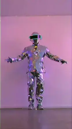 Amazing led mirror man costume