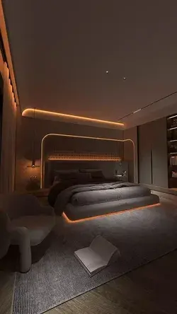 dark modern bedroom