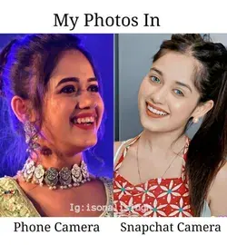 Phone camera VS Snapchat camera 🤣 #isonalisingh