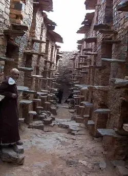 rudimentary stairs - Tafraoute, Morocco