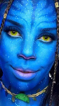 AVATAR MAKEUP TRANSFORMATION 🪐👽