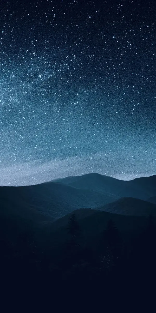 1440x2880 Night, mountains, silhouette, starry sky wallpaper