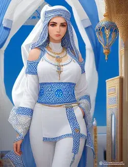 Ai Beautiful Arabic marine woman