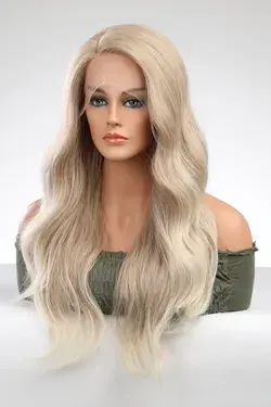 13*2 Lace Front Wigs Synthetic Long Wave 25 150% Density - Blonde / One Size