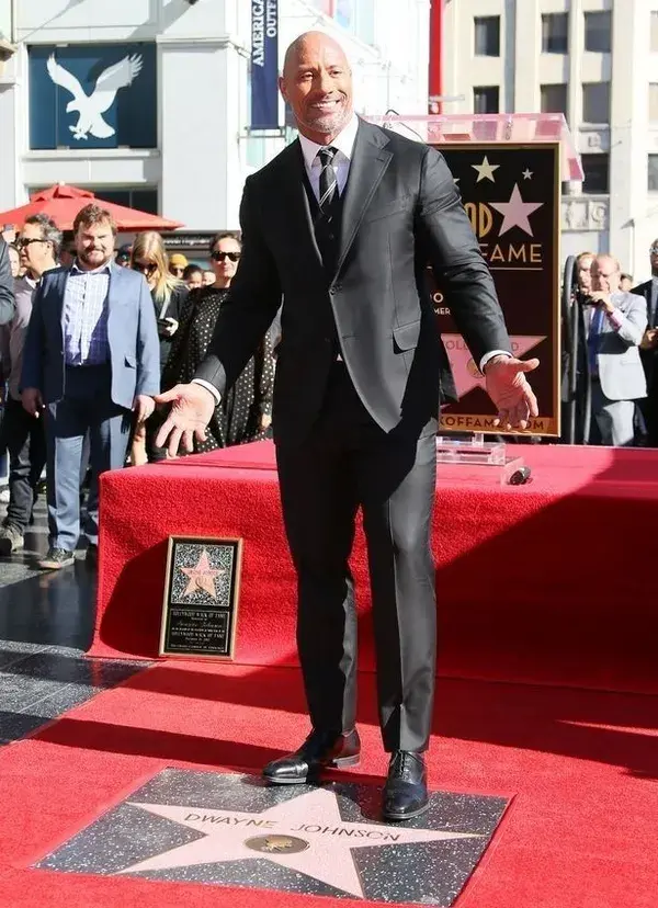 Dwayne 'the rock' Johnson honoured with star on Hollywood walk of fame