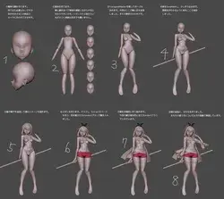 Talented Japanese artists breaking down his Ryza model on ZBrush