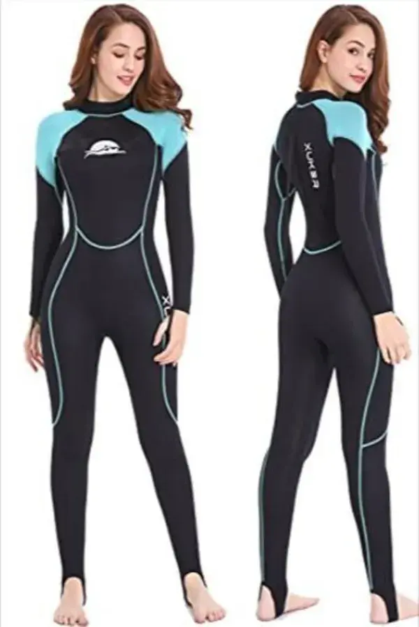 Women Men Wetsuit 2mm 3mm, Neoprene Wet Suits Front/Back Zip in Cold Water