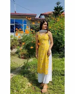 Sleevless Kurti With Plazo