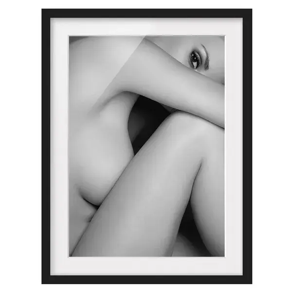 Lateral Female Nude II Framed Graphic Art Print