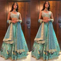 Pooja Hedge the fashion queen looks all gorgeous in pastel blue!