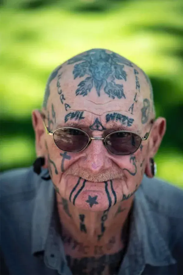 Older gent with tattoos