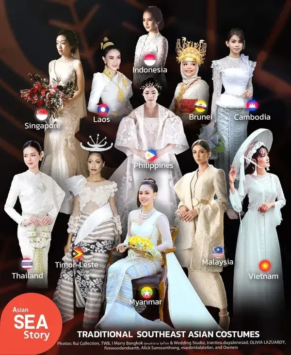 🤍 White costume of ASEAN