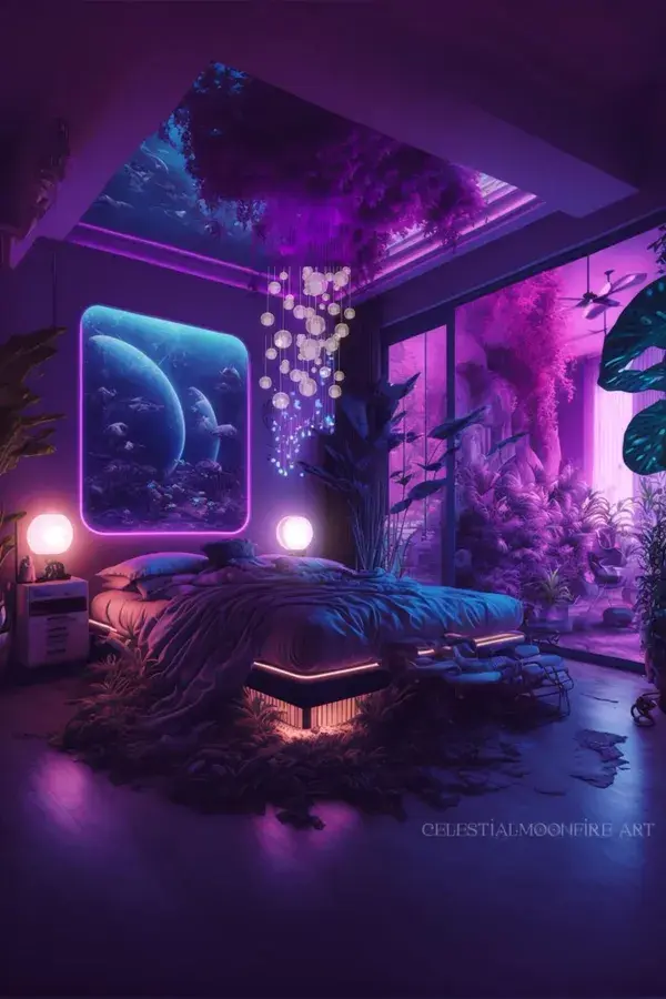 Imagine, if you will, a bedroom underneath the ocean with a tranquil view of fish and ocean life 😍