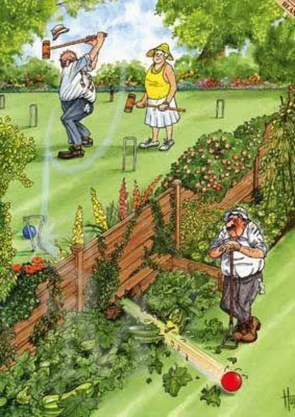 Croquet Humorous blank Gardening greetings card by ... https://www.sallymitchell.com/products/13970/croquet-humorous-blank-greetings-card-thb007