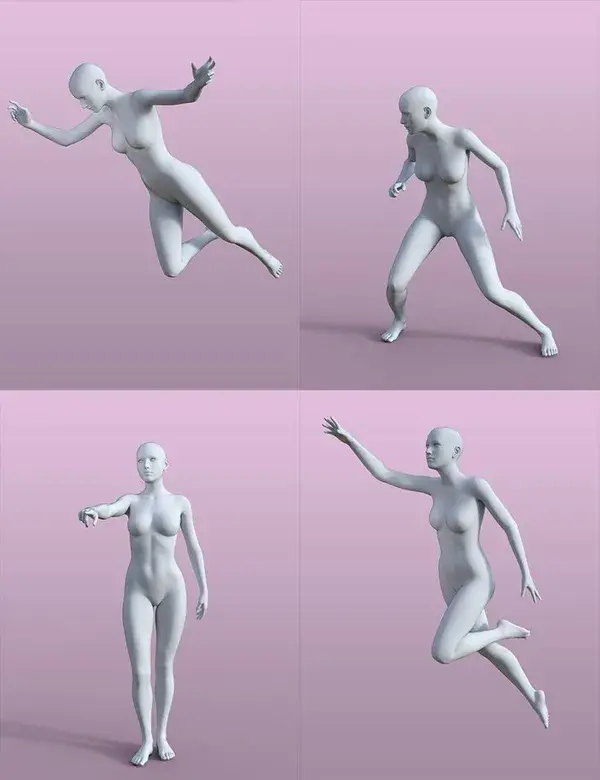 Pose female 3d