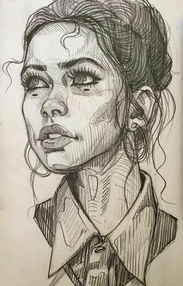 Girl portrait sketch 