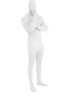 Second Skin Adult White Costume