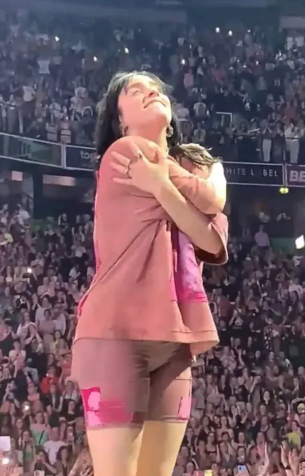 Billie performing in Manchester