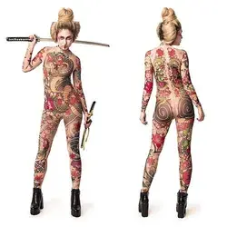 Skeleton / Skull Fake Tattoo Bodysuits Full Body Catsuit Adults' Women's One Piece Cosplay Party Halloween Halloween Masquerade Easy Halloween Costumes
