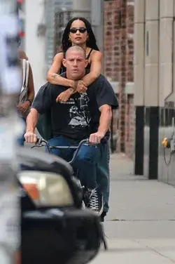 Channing Tatum, 41, & Zoe Kravitz, 32 fuel dating rumors as actress wraps arms around him during romantic NYC bike ride