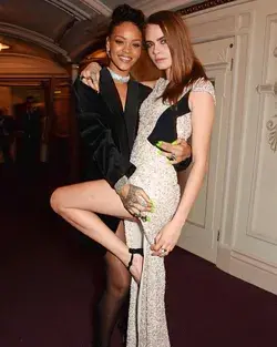 Rihanna and Cara Delevingne (British Fashion Awards 2014)