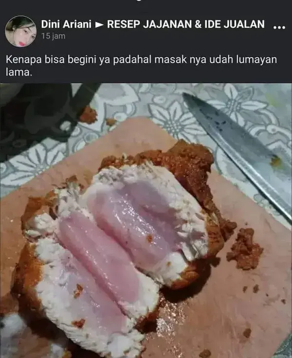 Ayam beku langsung digorenk