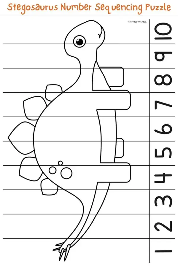 A Super Stegosaurus Number Sequencing Puzzle - Nurtured Neurons