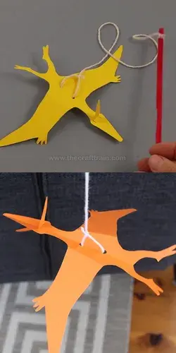 Paper pterodactyl craft