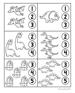 Count and circle the correct answer . math worksheet for kindergarten and preschool