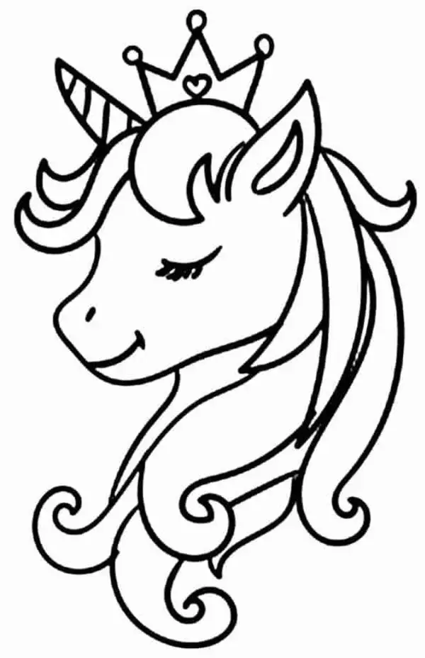 Unicorn coloring page