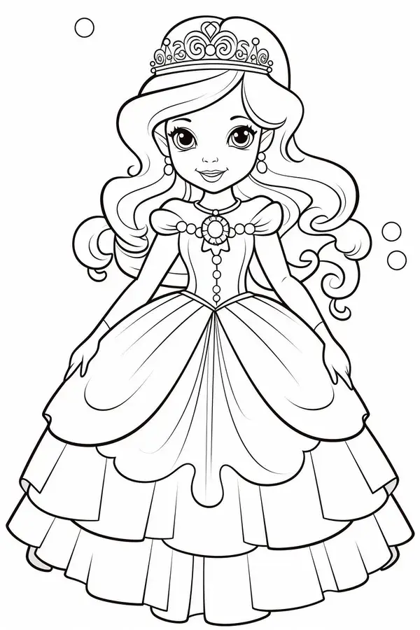 Free Princess Coloring Pages for Kids