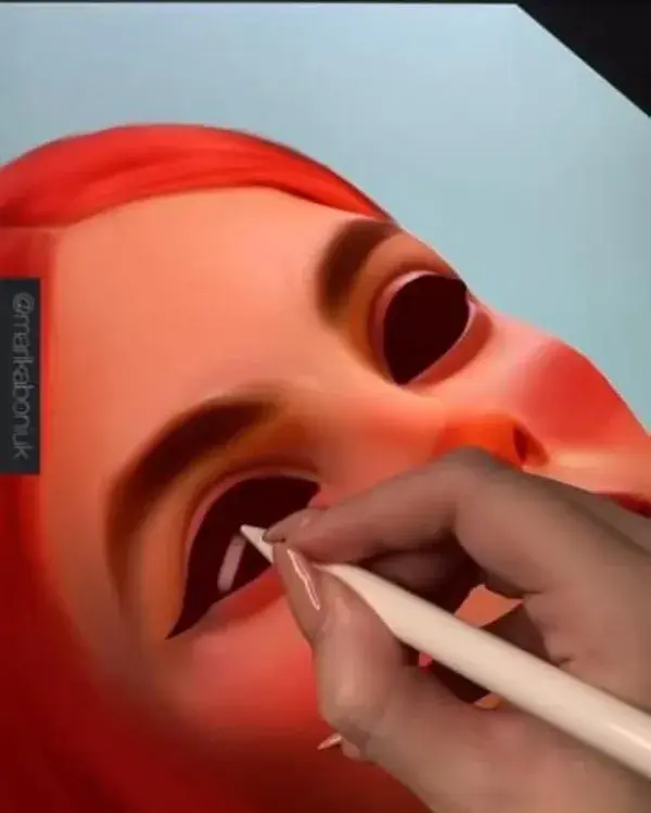 Digital art Video Art process speed painting pink hair tutorial Drawing procreate